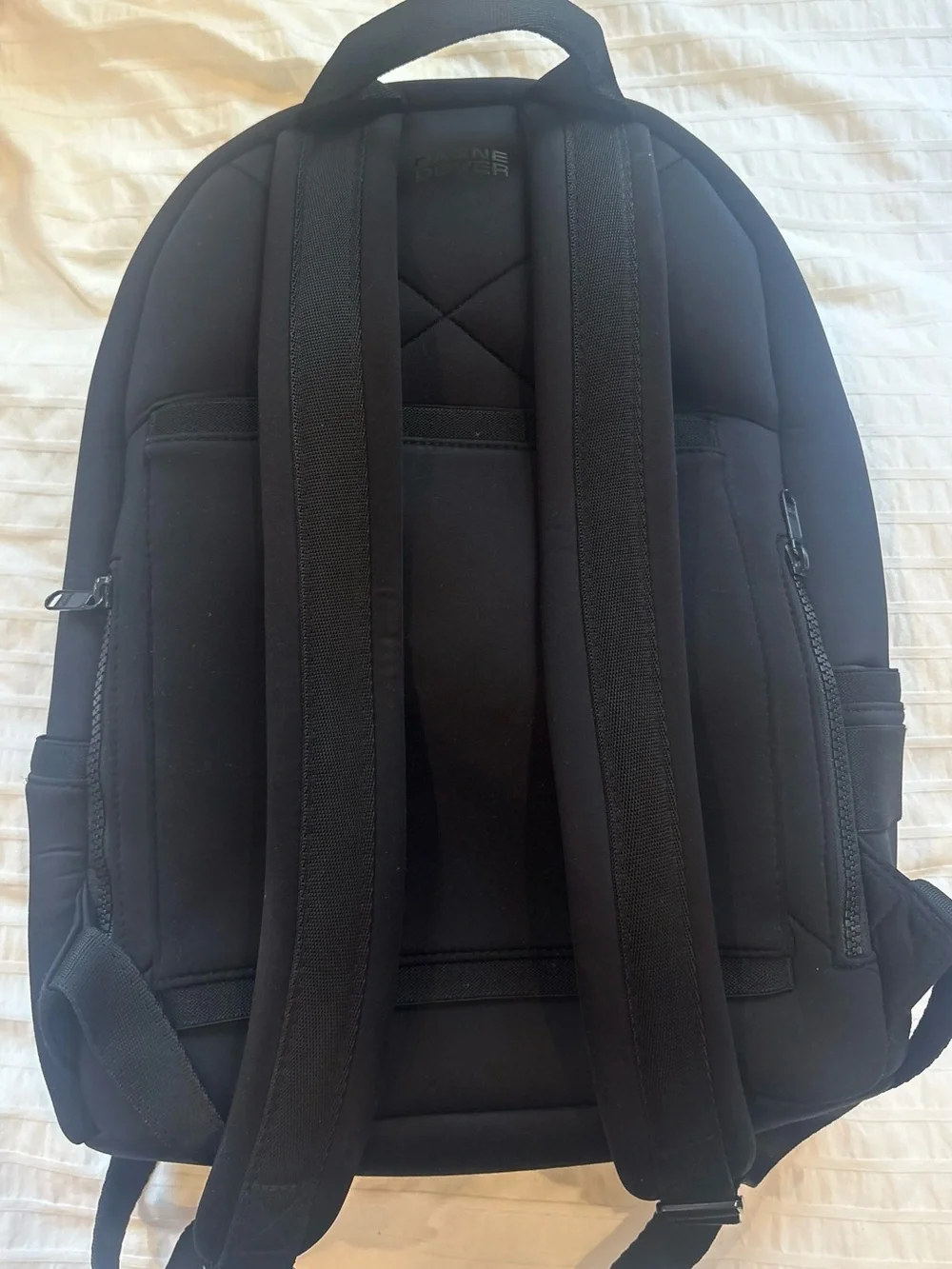 Dagne Dover Black Medium Dakota Backpack with Front Zip Pocketn